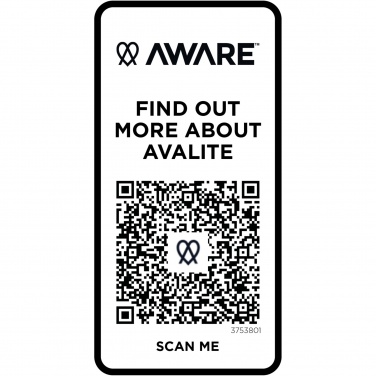 Logotrade mainoslahja tuotekuva: Avalite lyhythihainen t-paita, unisex t-paita kierrätetystä materiaalista Aware™ alkuperä QR-koodi