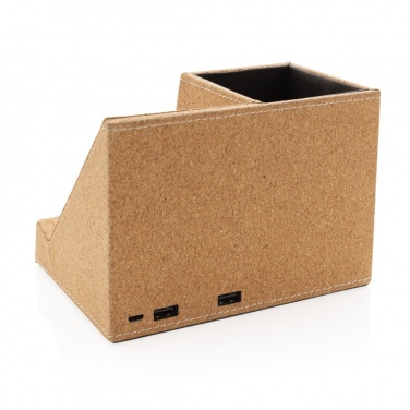 Logotrade liikelahja tuotekuva: Kynäpidike ja 5W langaton laturi korkista