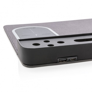 Logotrade liikelahja mainoslahja kuva: Air-hiirimatto, jossa 5 W:n langaton lataus ja USB