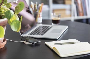 Logo trade liikelahjat mainoslahjat kuva: 5W langaton latausalusta vehnänoljesta