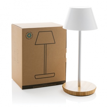 Logotrade liikelahjat mainoslahjat tuotekuva: Pure Glow USB-ladattava pöytälamppu RCS muovista