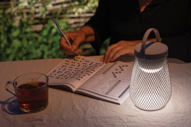 Logo trade mainoslahjat tuotekuva: Aurora USB-ladattava pöytävalaisin RCS kierrätysmuovista