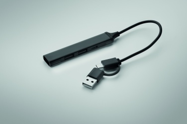 Logotrade mainoslahja ja liikelahja kuva: USB 4 portin keskitin 19 cm