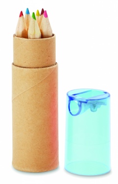 Logotrade mainostuote tuotekuva: 6 kpl värikyniä putkessa