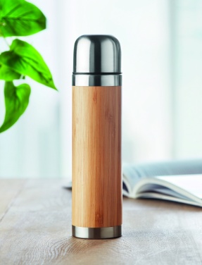 Logotrade mainoslahja ja liikelahja kuva: Bambu termospullo 400ml CHAN BAMBOO