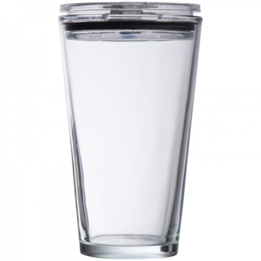 Logotrade mainoslahja tuotekuva: Lasimuki kannella WATTENSCHEID 400 ml
