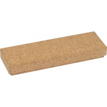 Logotrade mainostuote tuotekuva: Kierrekuulakynä metallia ja korkkia LILLEHAMMER