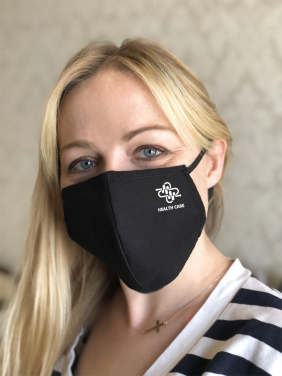 Logotrade mainoslahja tuotekuva: BLACK-BLACK puuvillamaski 140116500