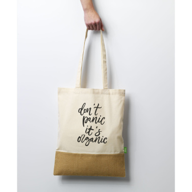 Logotrade liikelahja mainoslahja kuva: Combi Organic Shopper (160 g/m²) pussi