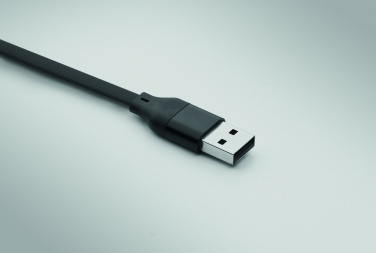 Logotrade liikelahja mainoslahja kuva: 60 W kaapeli-avaimenperä kierrätettyä ABS-muovia