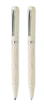 Logotrade mainostuote tuotekuva: Vehnäolki/ABS-kierrekynäsarja