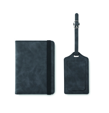 Logo trade mainostuotet tuotekuva: Passinkannet ja matkalaukku tagi