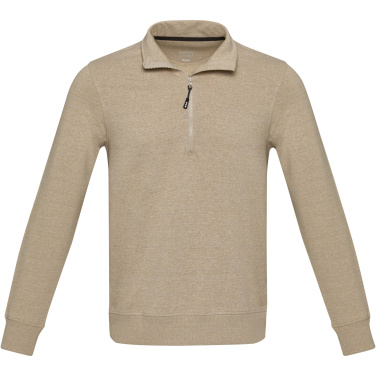 Logotrade mainoslahjat ja liikelahjat tuotekuva: Tin unisex Aware™-kierrätetty neljännesvetoketjullinen svetari