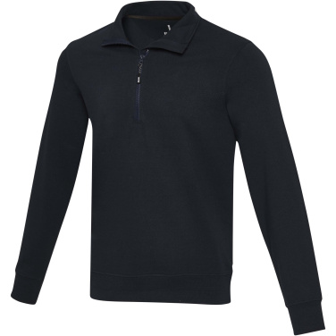 Logotrade liikelahja mainoslahja kuva: Tin unisex Aware™-kierrätetty neljännesvetoketjullinen svetari