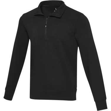 Logo trade mainoslahja kuva: Tin unisex Aware™-kierrätetty neljännesvetoketjullinen svetari