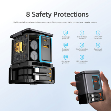 Logotrade mainoslahjat ja liikelahjat tuotekuva: Urban Vitamin Sacramento 105WGAN -laturi, kaapelit