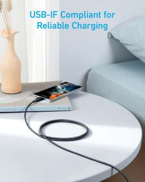 Logo trade liikelahja kuva: Anker USB-C–USB-C-kaapeli, 1,8 metriä, 60 W