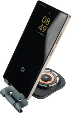 Logo trade mainostuote kuva: Puhelinteline langattomalla laturilla