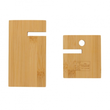 Logotrade reklaminės dovanos nuotrauka: Bambuko telefono stovas kraft dėžutėje