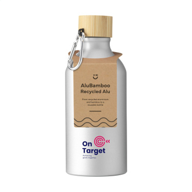 Logotrade Ideja dāvanas foto: AluBamboo GRS Recycled Alu 500 ml ūdens pudele