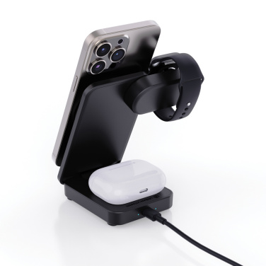 Logotrade ziemassvētku dāvanas foto: Urban Vitamin Arcadia RCS plastmasas 15W 3in1 magnētiskais lādētājs