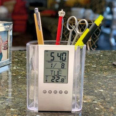 Лого трейд pекламные cувениры фото: Акриловый держатель для ручек на стол MADRID