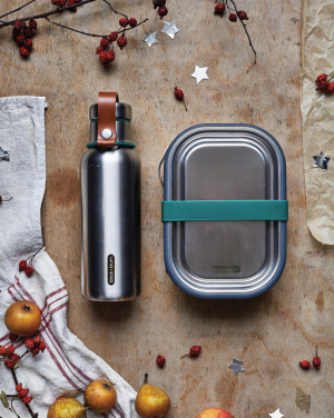 Лого трейд pекламные продукты фото: Черная+Blum термобутылка для воды маленькая 500 мл