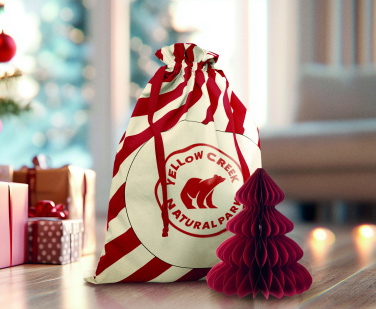 Логотрейд pекламные cувениры картинка: Large Santa cotton bag