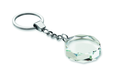 Логотрейд pекламные cувениры картинка: Glass round award key ring