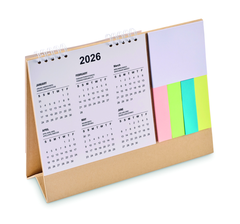 Логотрейд pекламные подарки картинка: Desk calendar with memo pad