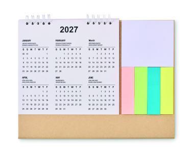 Лого трейд бизнес-подарки фото: Desk calendar with memo pad