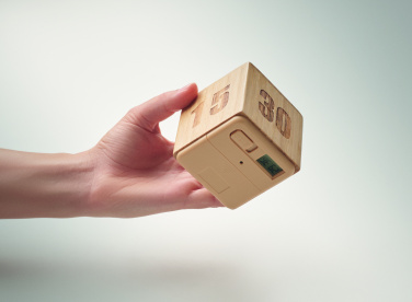 Лого трейд pекламные подарки фото: Bamboo twist snooze timer