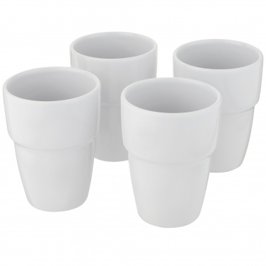 Logotrade kampanjprodukter bild: Staki 4-delars 280 ml staplingsbar mugg i presentförpackning