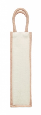Logotrade reklamprodukter bild: Presentpåse 1 flaska i jute